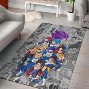 Vegeta All Forms Dragon Ball Rug Trendy Home Accent