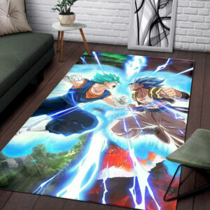 Vegeta vs Goku Battle Rug Bedroom Decor for Fans