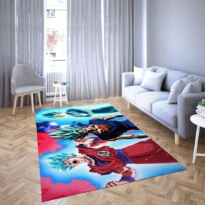 Vegito Blue Dragon Ball Area Rug Vibrant Floor Decor