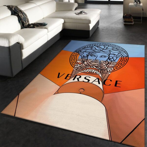 Versace Area Rug for Living Room Decor Luxe Style Choice