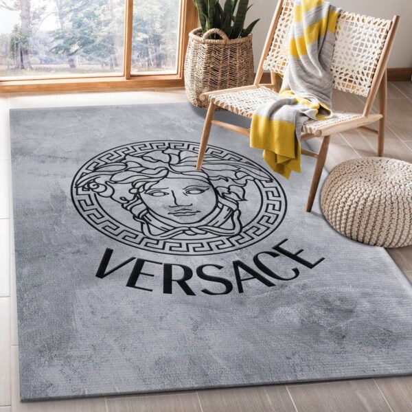 Versace Logo Area Rug Carpet Luxury Home Decor Piece