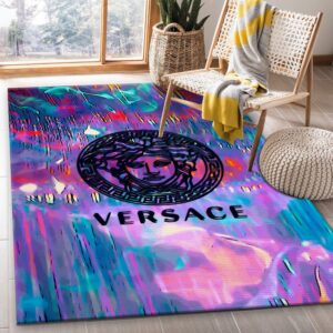 Versace Logo Area Rug for Living Room Stylish Comfort