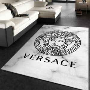 Versace Stone Background Area Rug Carpet Unique Style