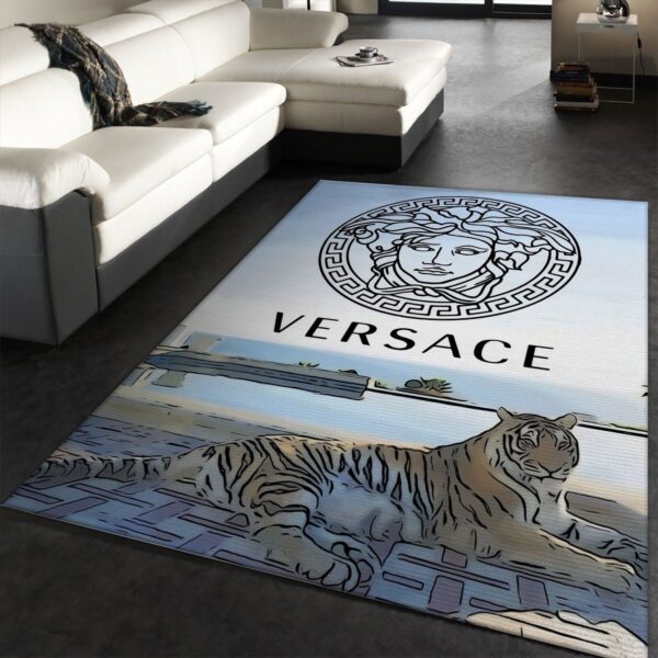 Versace Tiger Area Rug Carpet Exotic Decor for Any Room