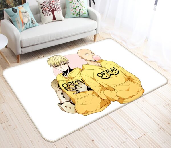 3D One Punch Man Non-Slip Rug Safe and Stylish Flooring