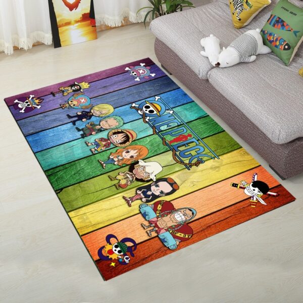 One Piece Pirate Crew Anime Cartoon Rug Fun Design