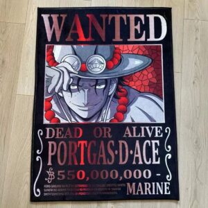 Wanted Ace One Piece Shape Anime Rug Fun Floor Decor