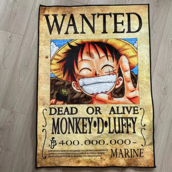 Wanted Luffy One Piece Shape Anime Rug Perfect Gift Idea