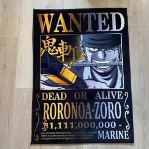 Wanted Zoro One Piece Shape Anime Rug Unique Home Accent