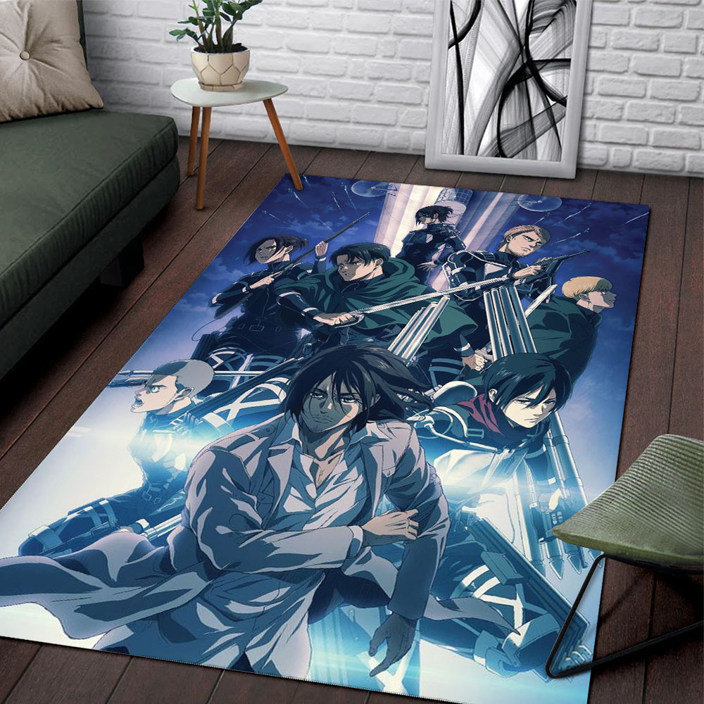 Attack on Titan Anime Area Rug Stylish & Durable Rug for Fans