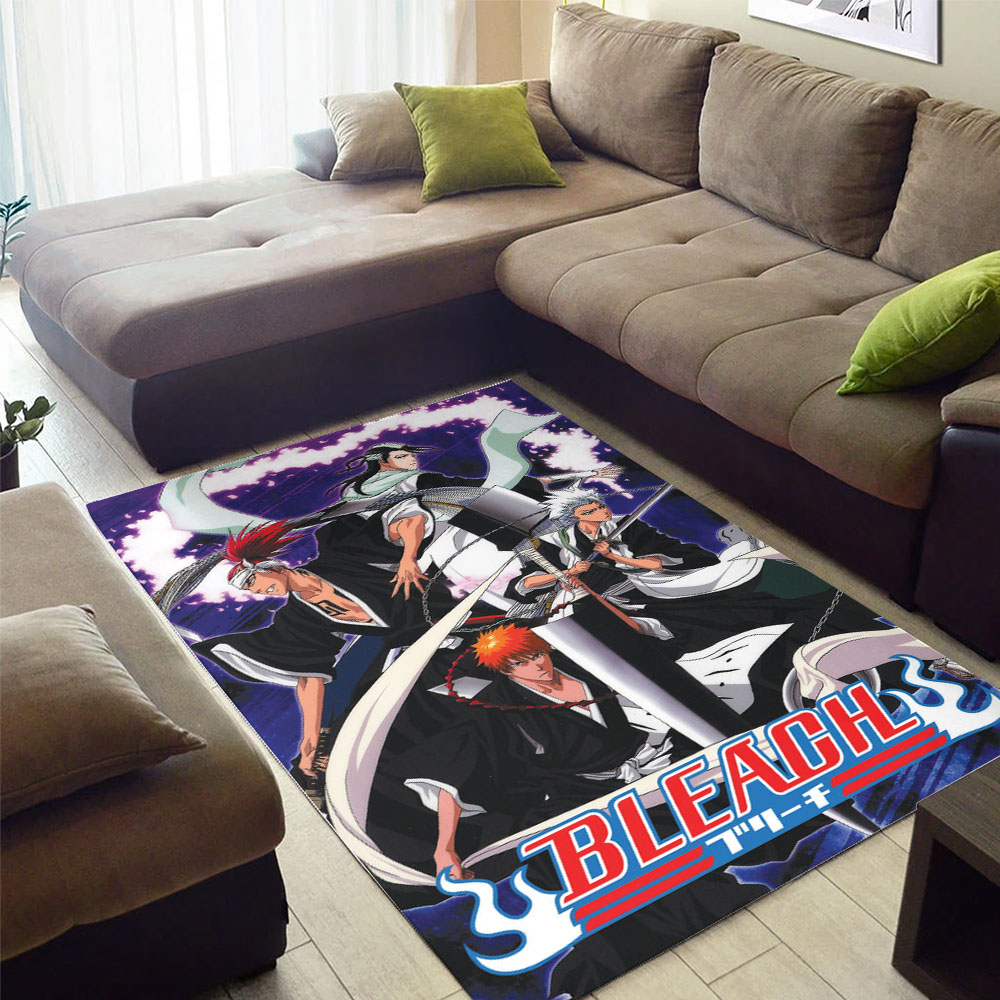 Bleach Anime Area Rug Manga Art Print Decor for Home