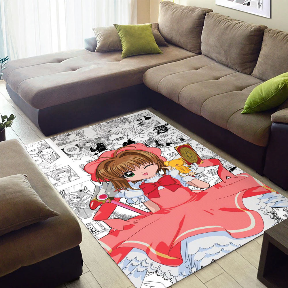 Sakura Kinomoto Area Rug Cardcaptor Sakura Floor Mat for Fans